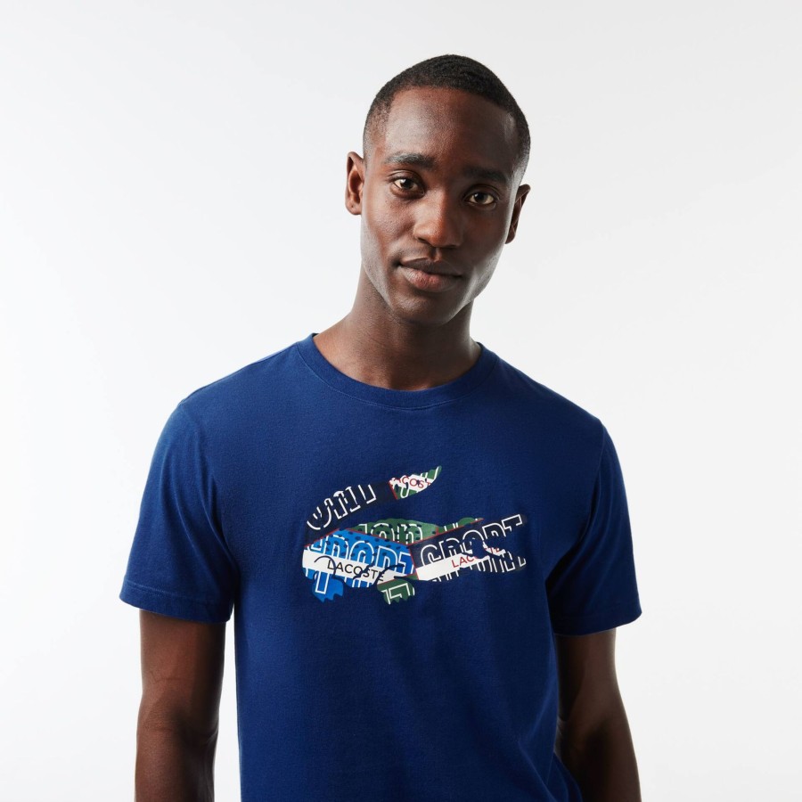 Men Lacoste Sport Clothing | Cotton Jersey Sport T-Shirt Navy Blue