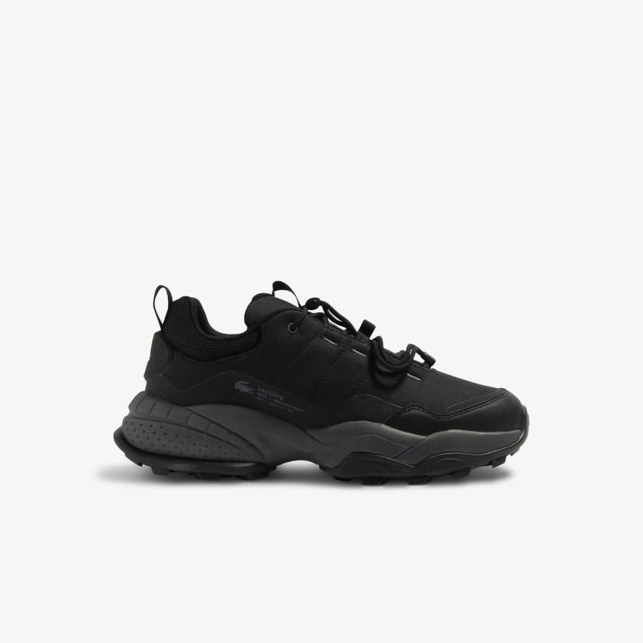 Men Lacoste Outdoor | Men'S Lacoste L-Guard Breaker Ct Textile Outdoor Trainers Black & Dark Grey