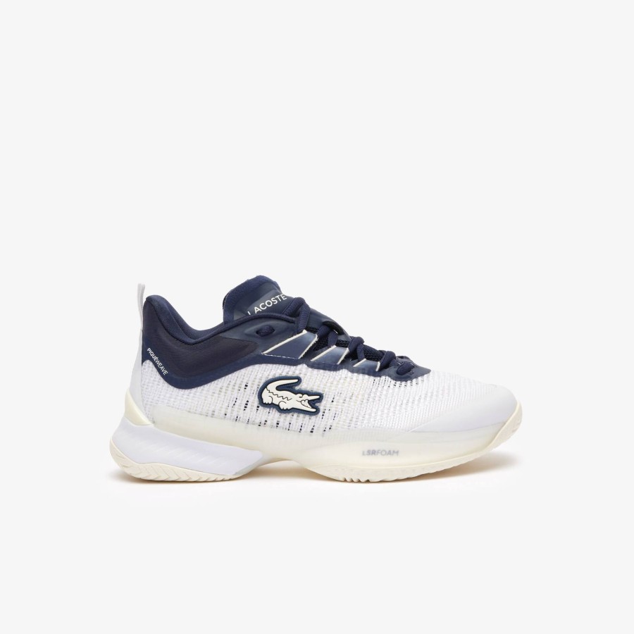 Women Lacoste Tennis | Women'S Ag-Lt23 Ultra Textile Tennis Shoes White & Navy 042