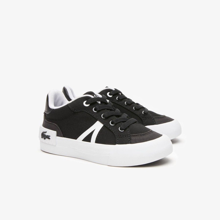 Kids Lacoste Shoes | Infants' Lacoste L004 Textile Trainers Black & White 312