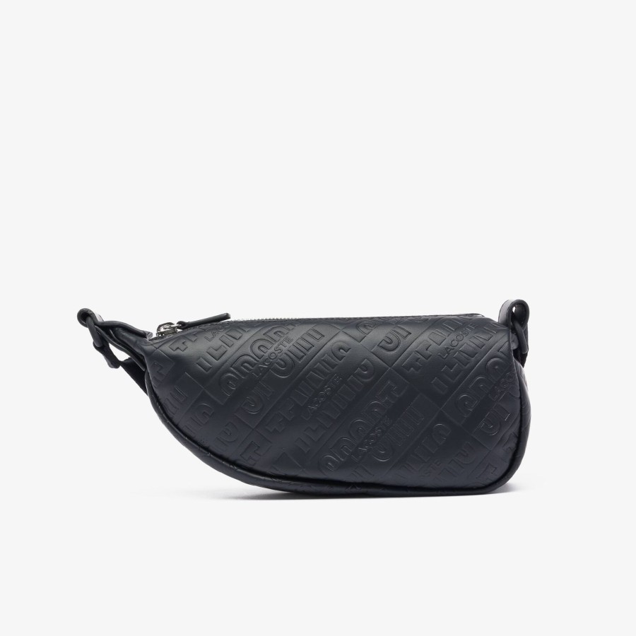 Women Lacoste Cross Body | Alga Printed Canvas Crossover Bag Noir 000