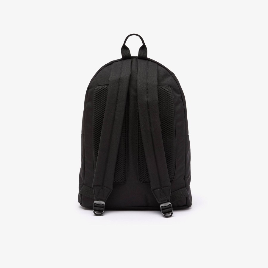 Women Lacoste Back Pack | Unisex Lacoste Computer Compartment Backpack Noir 991