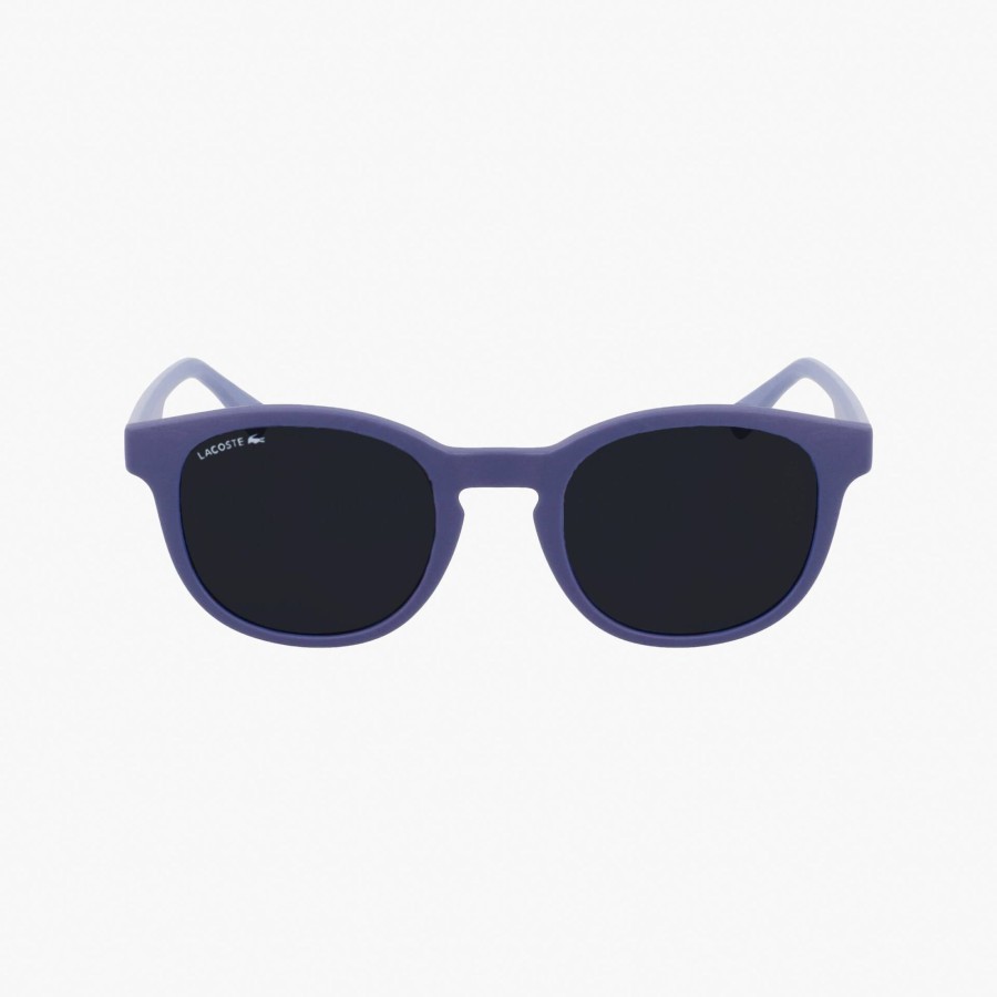 Kids Lacoste Accessories | Kids' Rectangle Active Line Sunglasses Matte Blue 424