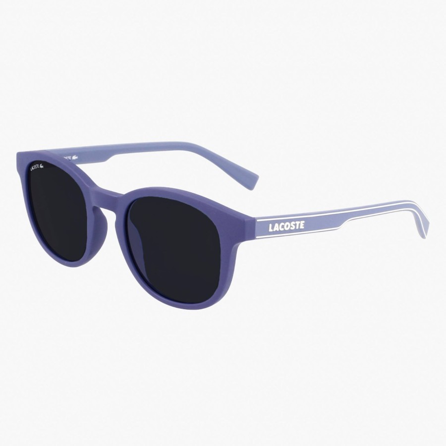 Kids Lacoste Accessories | Kids' Rectangle Active Line Sunglasses Matte Blue 424