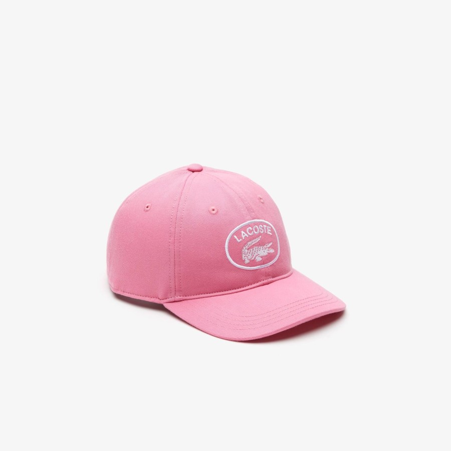 Kids Lacoste Accessories | Kids' Lacoste Contrast Eyelets Adjustable Cap Reseda Pink 2R3