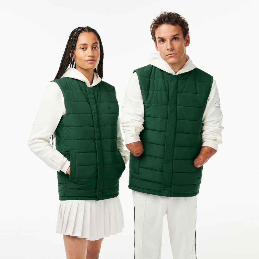 Women Lacoste Sport Clothing | Lacoste Sport X Theo Curin Vest Jacket Pine Green 132