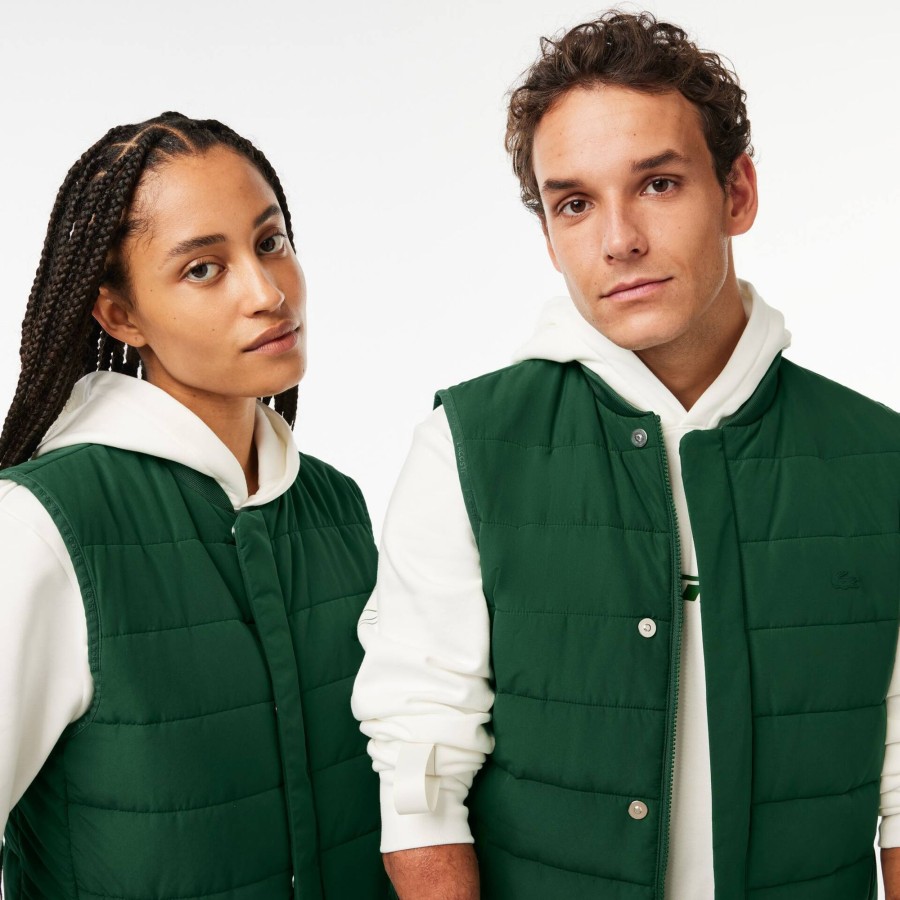 Women Lacoste Sport Clothing | Lacoste Sport X Theo Curin Vest Jacket Pine Green 132