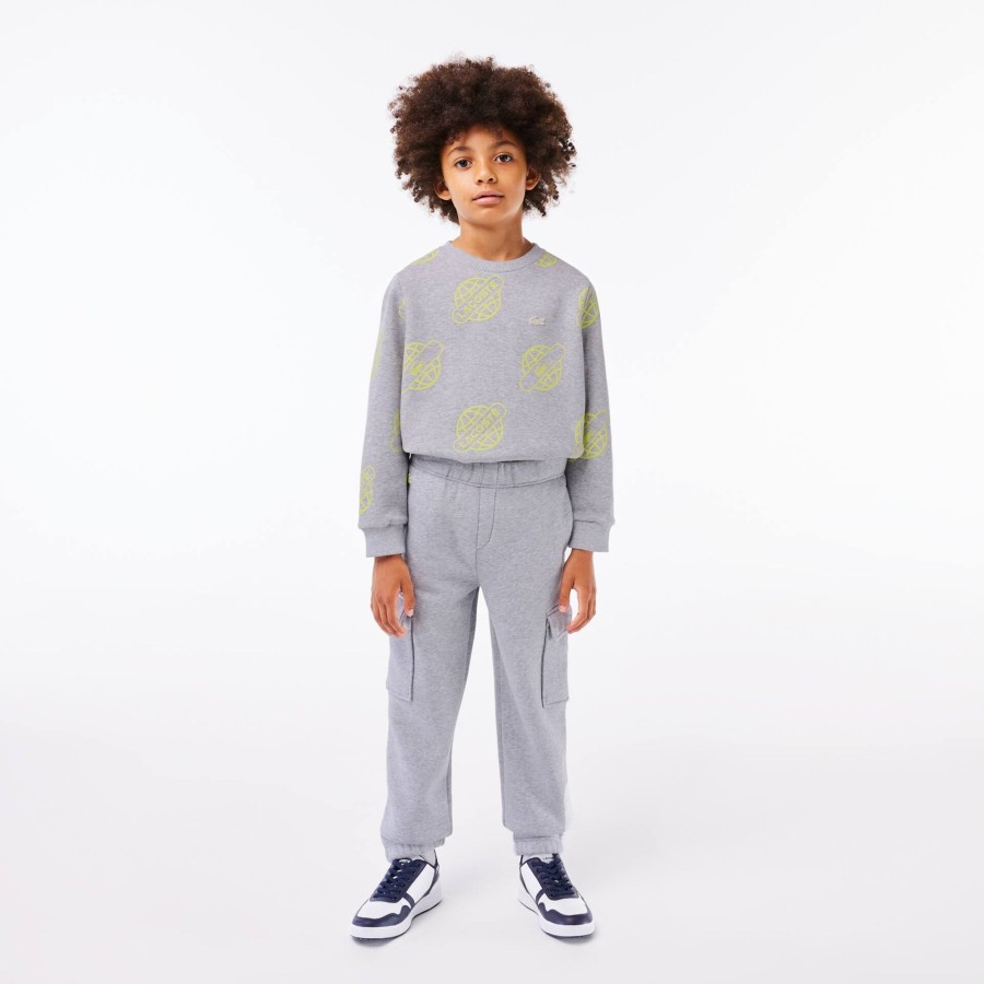 Kids Lacoste Boy Clothing | Boys' Lacoste Organic Cotton Track Pants Grey Chine Cca