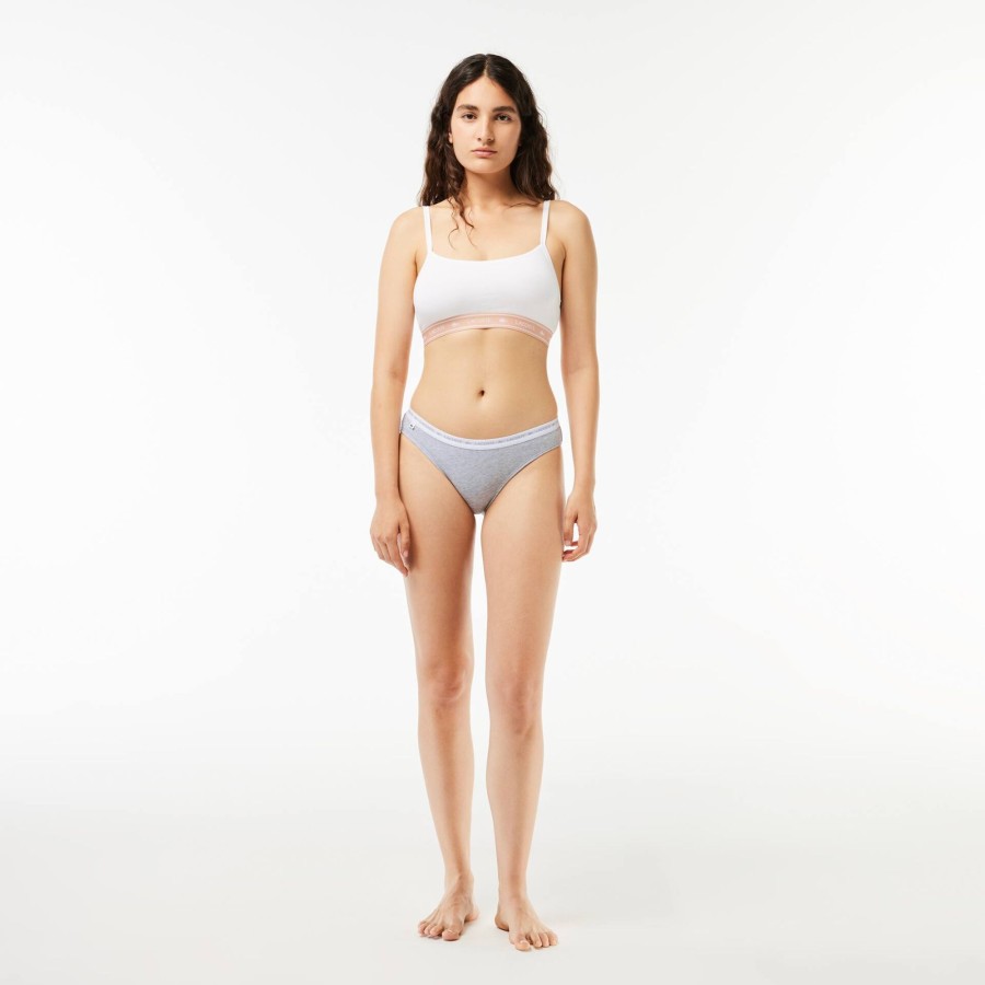 Women Lacoste Underwear & Loungewear | 3-Pack Briefs Black / White / Grey Chine Nua