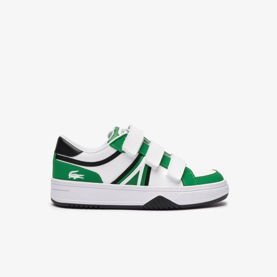 Kids Lacoste Shoes | Juniors' L001 Branded Trainers Dark Green / White 2D2