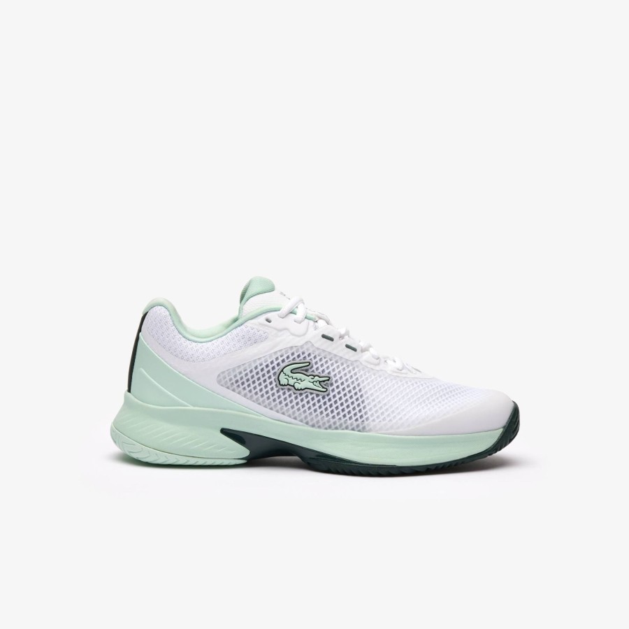 Women Lacoste Tennis | Women'S Tech Point Textile Tennis Shoes White / Light Turquoise 1T5