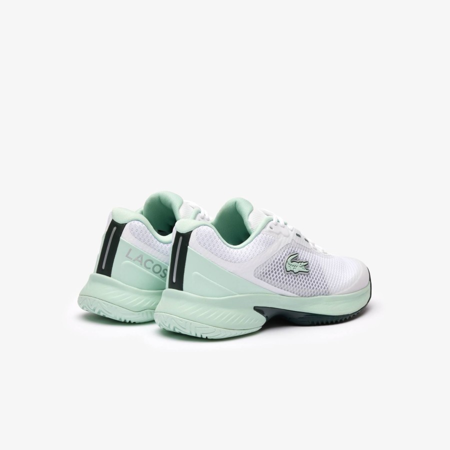 Women Lacoste Tennis | Women'S Tech Point Textile Tennis Shoes White / Light Turquoise 1T5