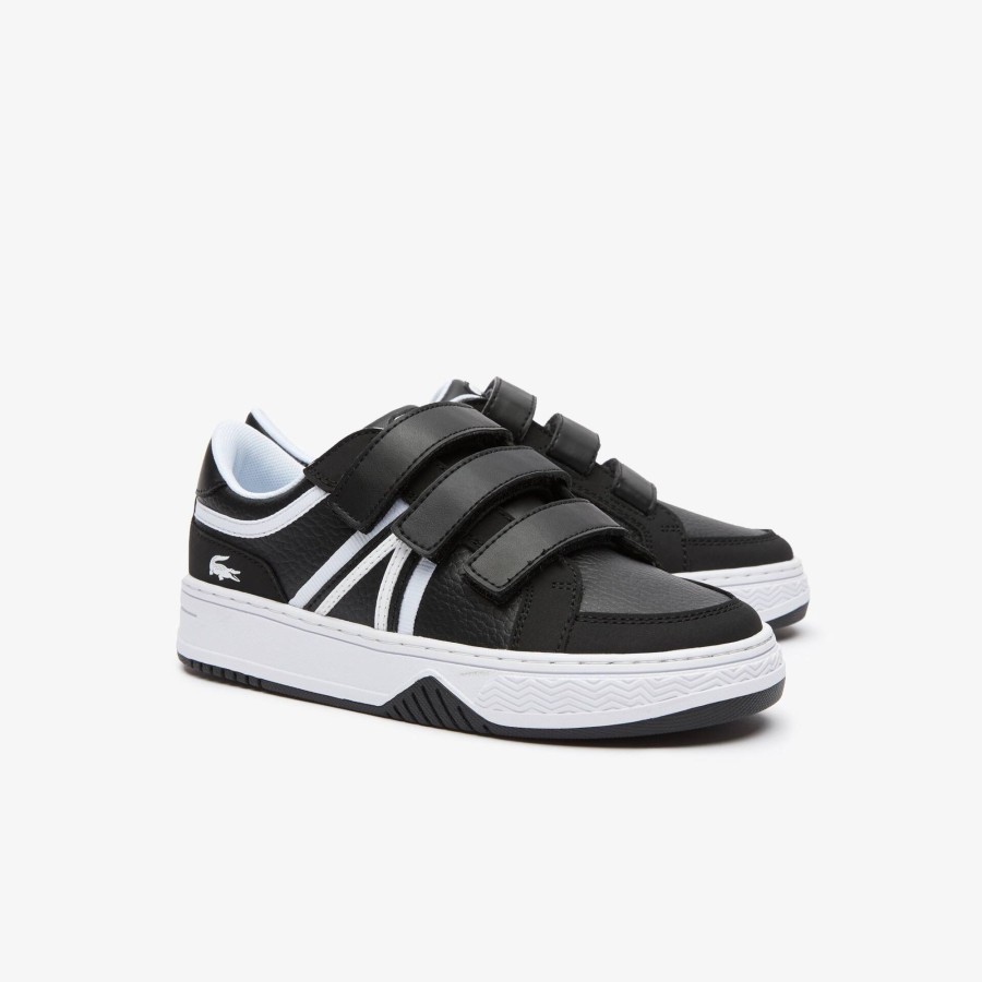 Kids Lacoste Shoes | Children'S Lacoste L001 Synthetic Trainers Black & White 312