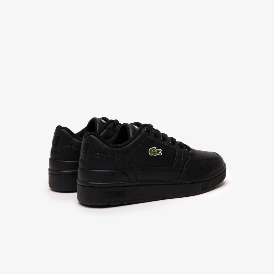 Kids Lacoste Shoes | Children'S Lacoste T-Clip Synthetic Colour-Pop Trainers Black 02H