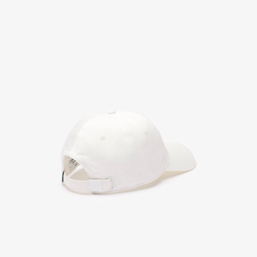 Women Lacoste Caps & Hats | Embroidered Cotton Twill Cap White 70V