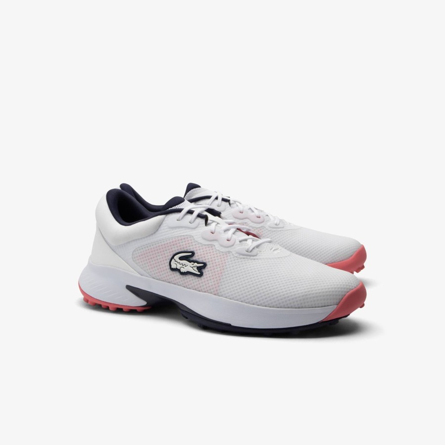 Women Lacoste Golf | Men'S G80 Cluband Leather Trainers Wht/Nvy/Pnk An6