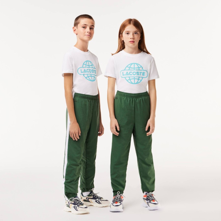 Kids Lacoste Girl Clothing | Colourblock Track Pants Dark Green Smi