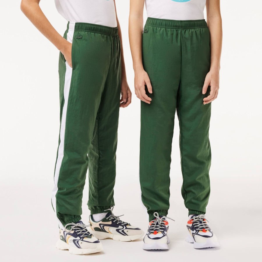 Kids Lacoste Girl Clothing | Colourblock Track Pants Dark Green Smi