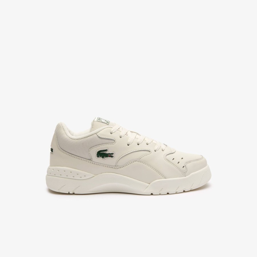 Men Lacoste Sneakers | Men'S Aceline 96 Leather Trainers Off White