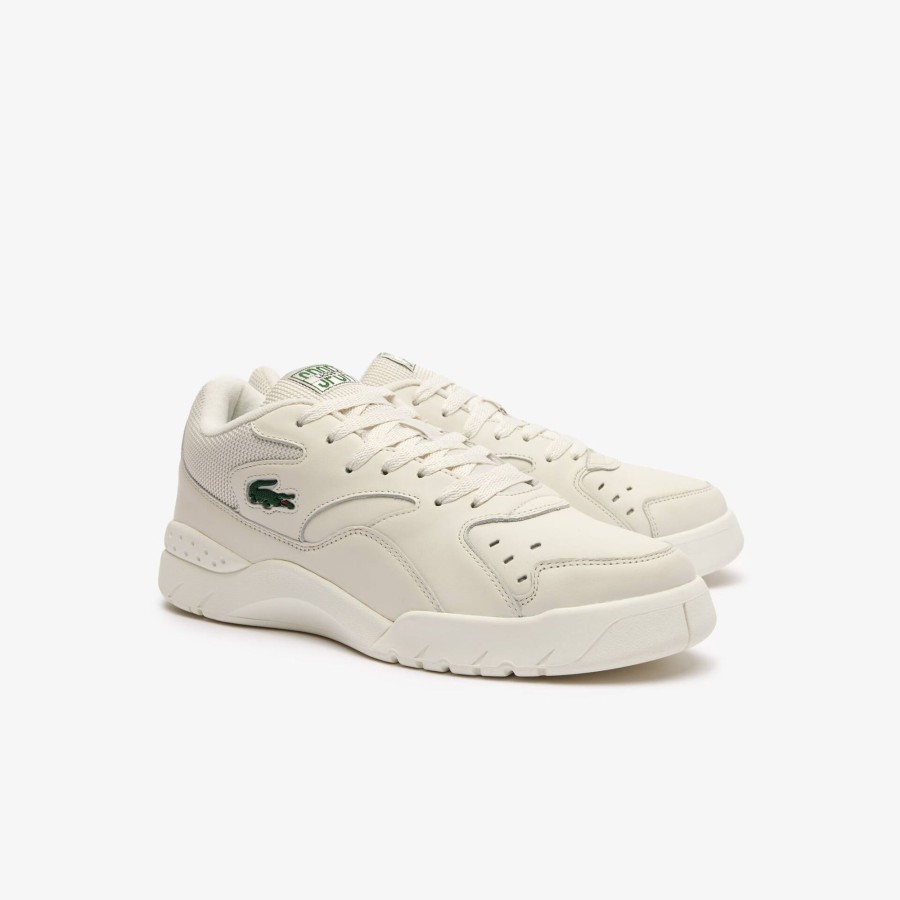 Men Lacoste Sneakers | Men'S Aceline 96 Leather Trainers Off White