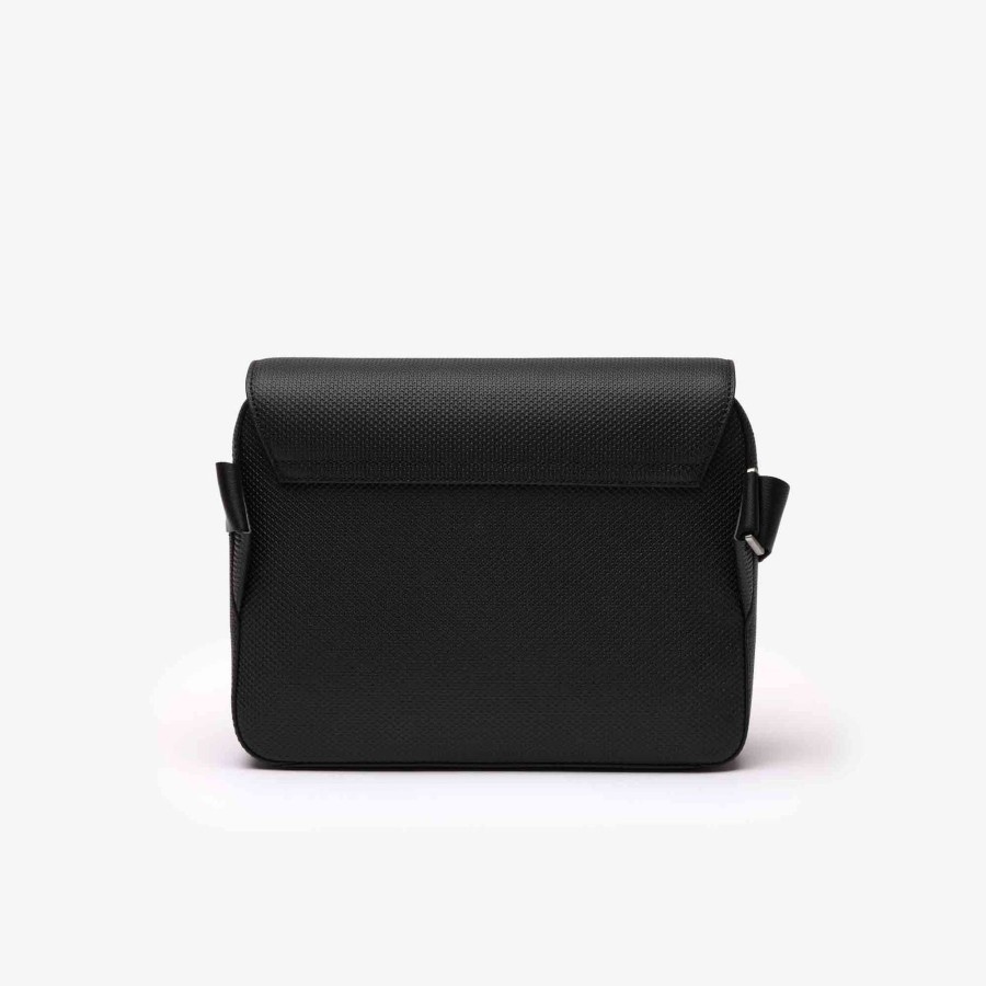 Men Lacoste Vertical Bags | Chantaco Shoulder Bag With Ipad 11 Pocket Noir