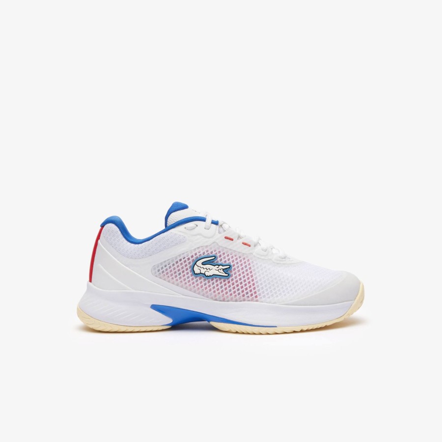 Women Lacoste Tennis | Women'S Tech Pointtennis Shoes Wht/Blu/Red 2E8