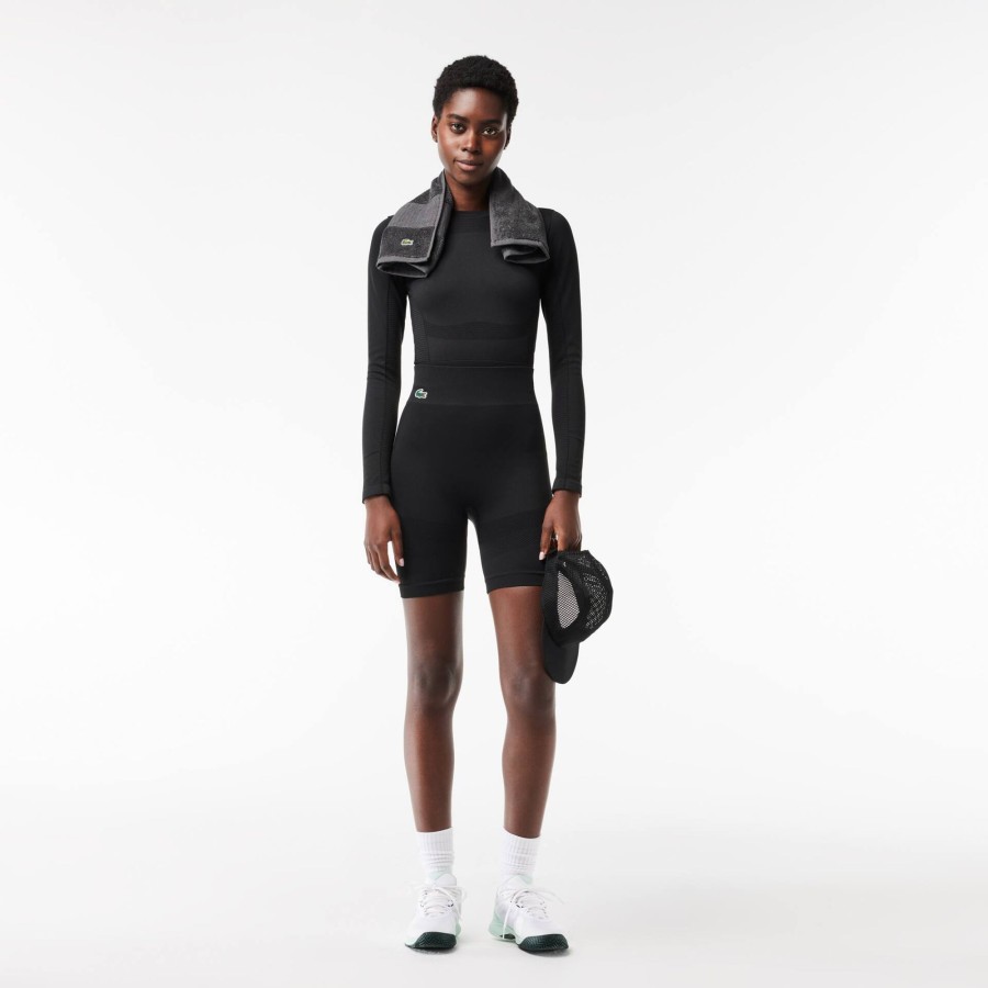 Women Lacoste Fitness & Training | Seamless Sport Cycle Shorts Black 031