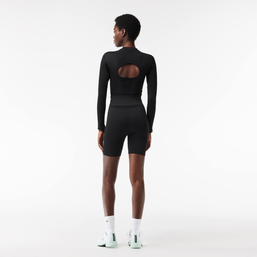 Women Lacoste Fitness & Training | Seamless Sport Cycle Shorts Black 031