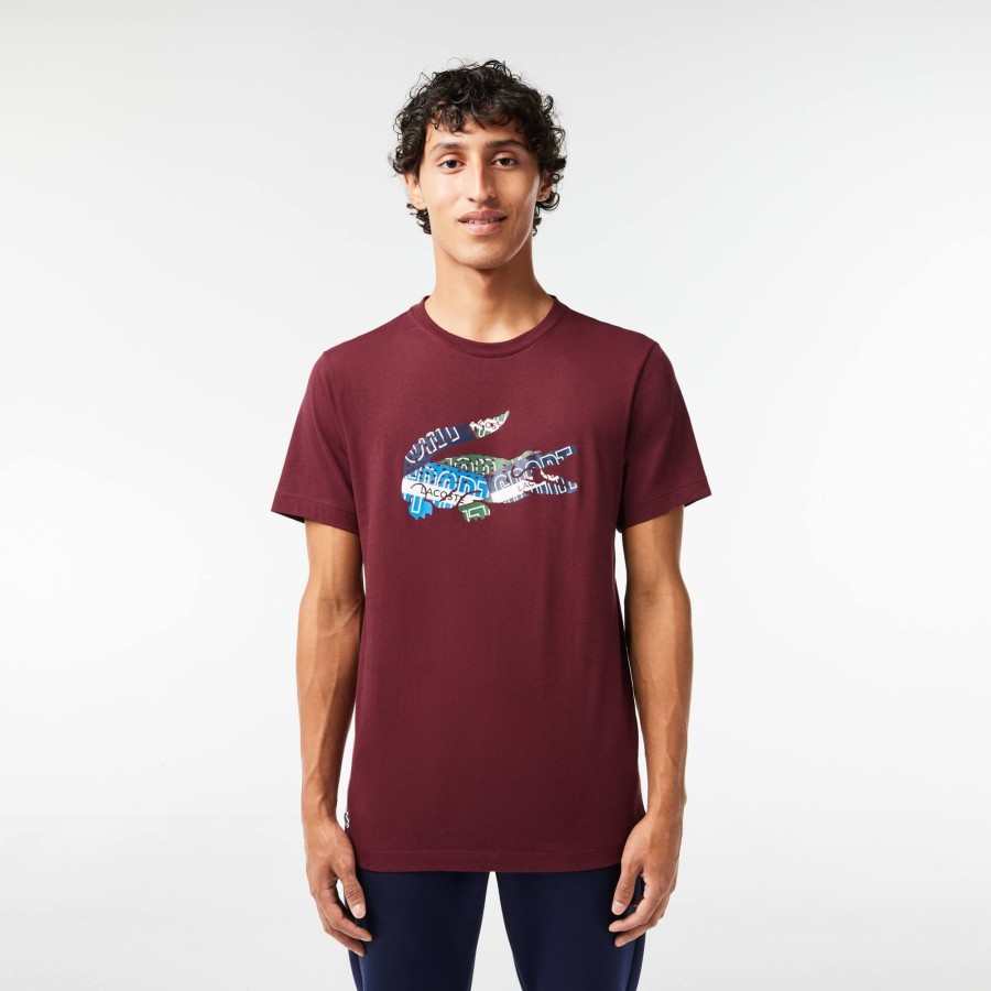 Men Lacoste Sport Clothing | Cotton Jersey Sport T-Shirt Bordeaux