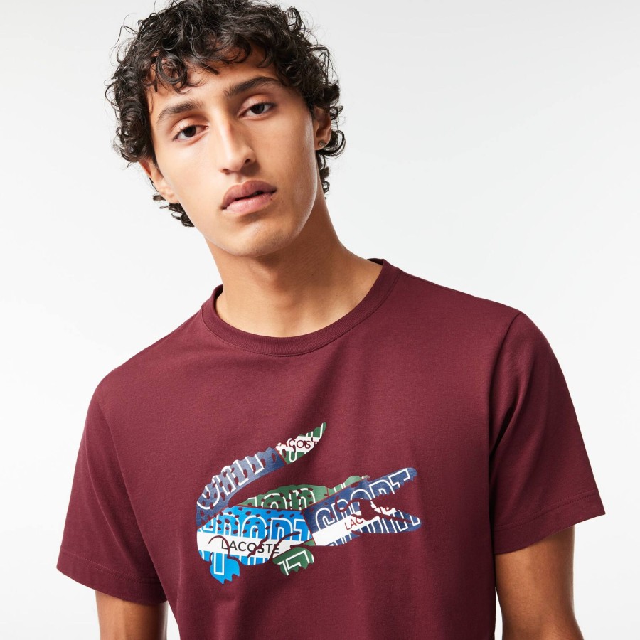 Men Lacoste Sport Clothing | Cotton Jersey Sport T-Shirt Bordeaux