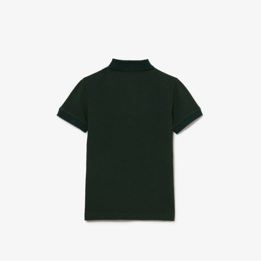 Kids Lacoste Boy Clothing | Anti-Uv Cotton Golf Polo Shirt Sinople Green Yzp