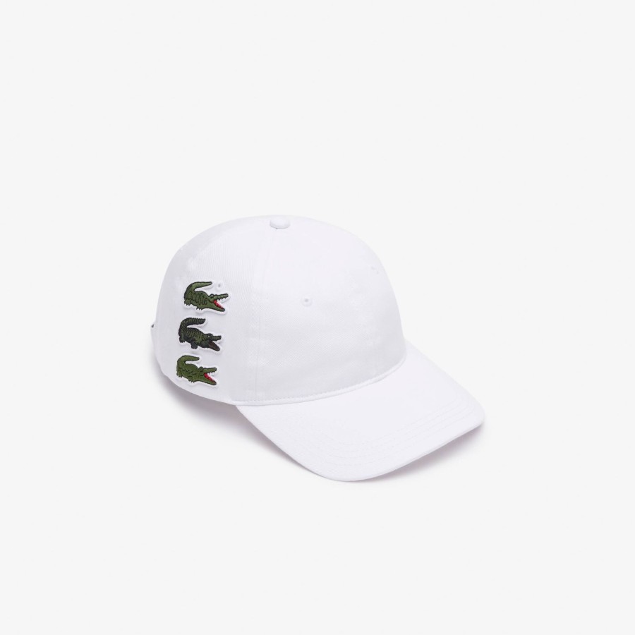 Women Lacoste Caps & Hats | Iconic Badge Coton Cap White 001