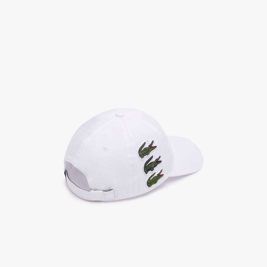 Women Lacoste Caps & Hats | Iconic Badge Coton Cap White 001