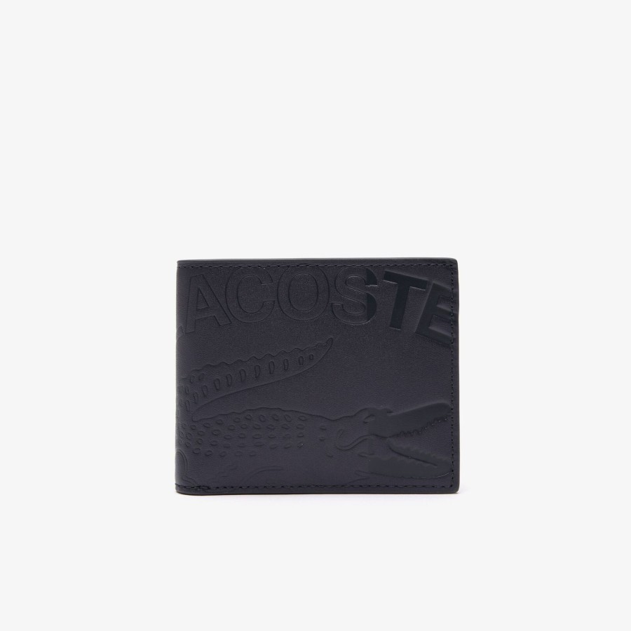 Men Lacoste Wallets & Small Leather Goods | Crocodile Print Small Billfold Abimes