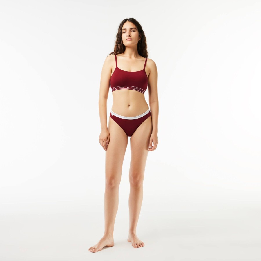 Women Lacoste Underwear & Loungewear | 3-Pack Briefs Black / Bordeaux / Pink Kii