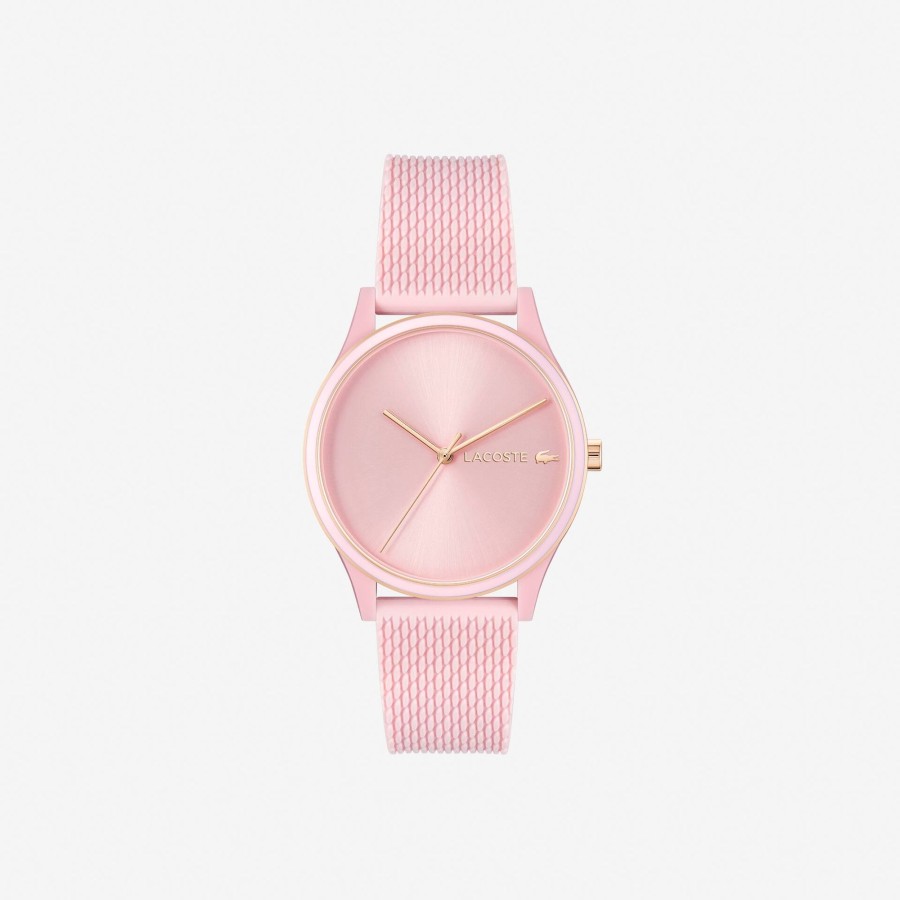 Women Lacoste Watches | Crocodelle 3 Hands Watch Pink Silicone Pink 000