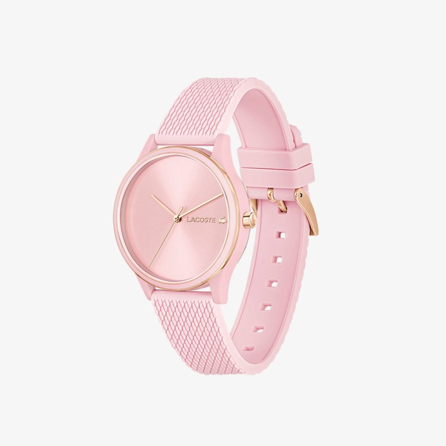 Women Lacoste Watches | Crocodelle 3 Hands Watch Pink Silicone Pink 000