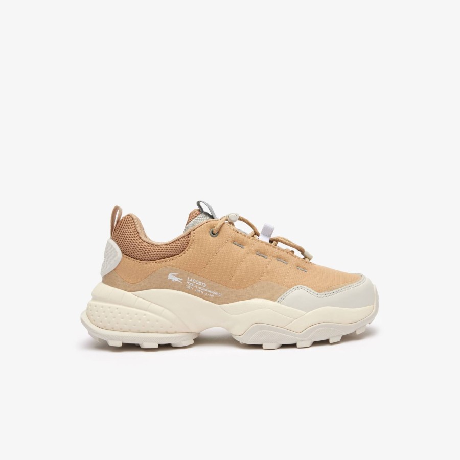 Women Lacoste Outdoor | Women'S L-Guard Breaker Ct Outdoor Trainers Light Brown / White Bw7