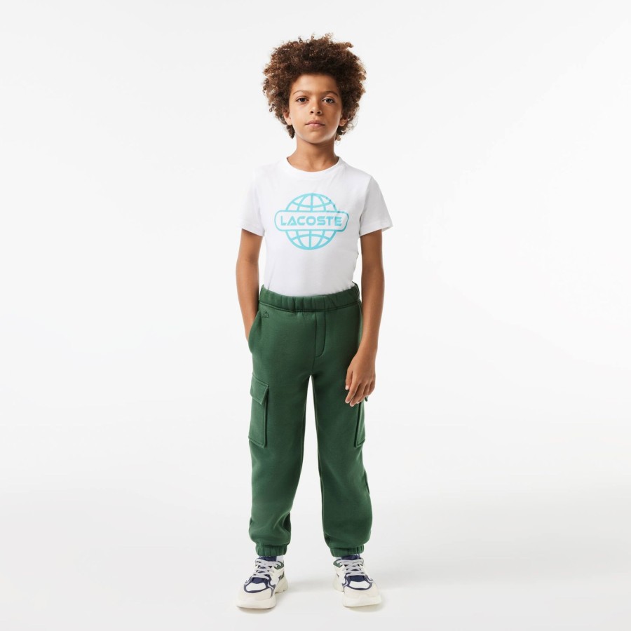 Kids Lacoste Boy Clothing | Boys' Lacoste Organic Cotton Track Pants Dark Green Smi