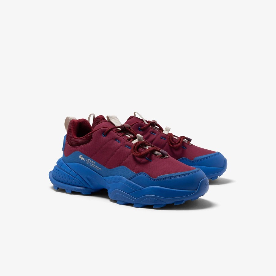 Men Lacoste Outdoor | Men'S Lacoste L-Guard Breaker Ct Textile Outdoor Trainers Burgundy / Blue