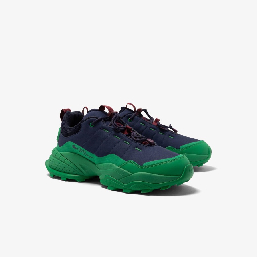 Men Lacoste Outdoor | Men'S Lacoste L-Guard Breaker Ct Textile Outdoor Trainers Navy & Green