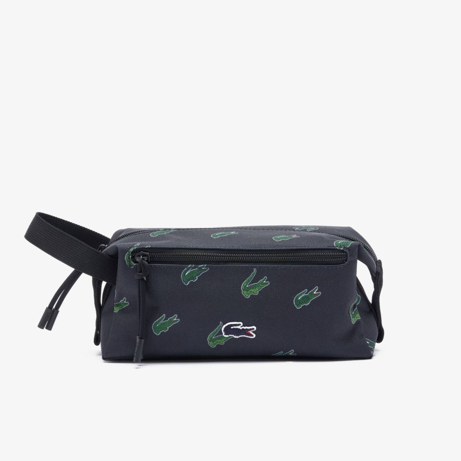 Women Lacoste Wallets & Small Leather Goods | Coated Canvas Printed Toiletry Bag Abimes L24