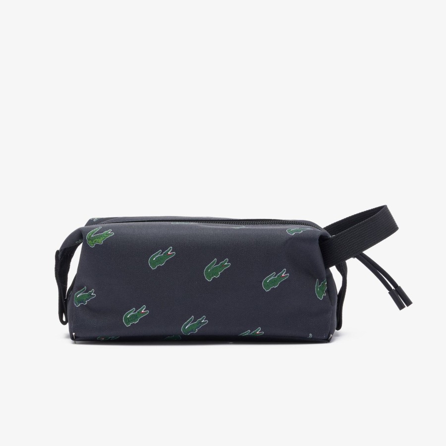 Women Lacoste Wallets & Small Leather Goods | Coated Canvas Printed Toiletry Bag Abimes L24