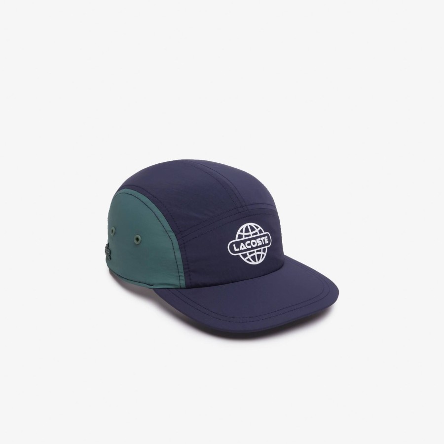 Kids Lacoste Accessories | Cap With Contrasting Print And Panel Details Navy Blue / Dark Green / White Nyi