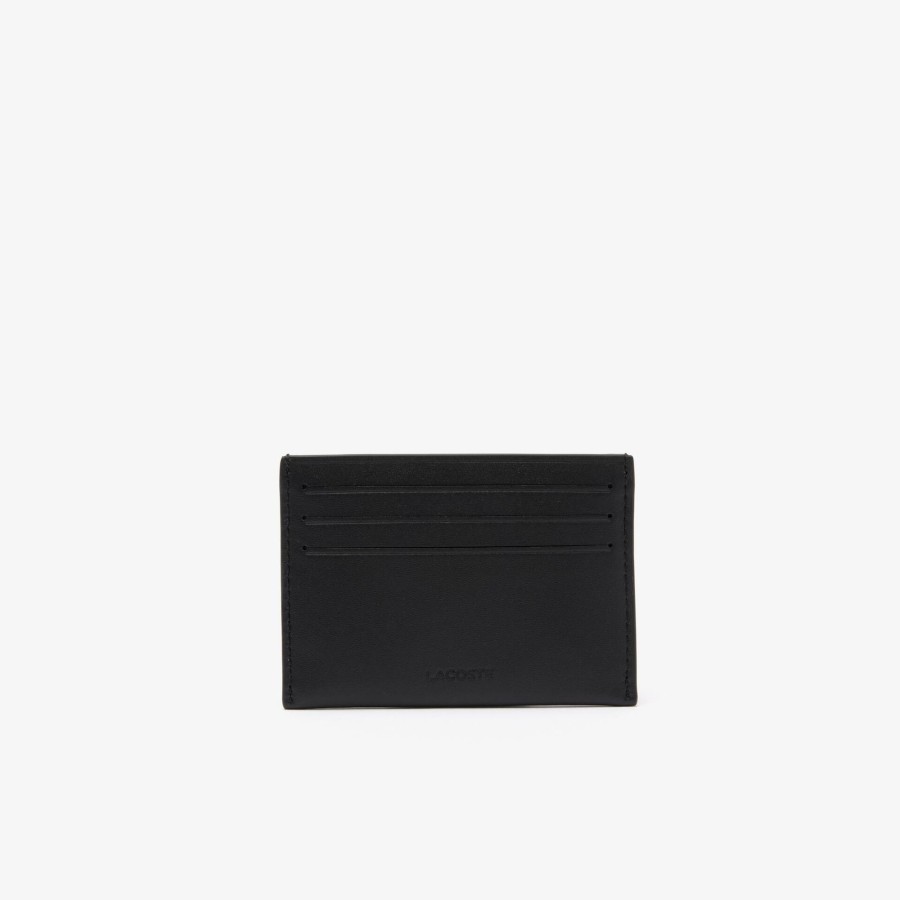 Men Lacoste Wallets & Small Leather Goods | Card Holder And Polo Key Chain Gift Set Noir