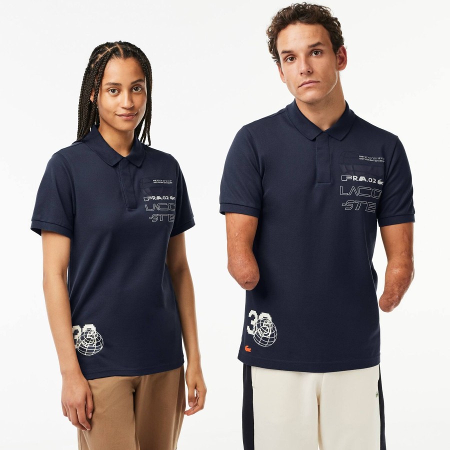 Women Lacoste Sport Clothing | Lacoste Sport X Theo Curin Pique Polo Shirt Blue Kxe