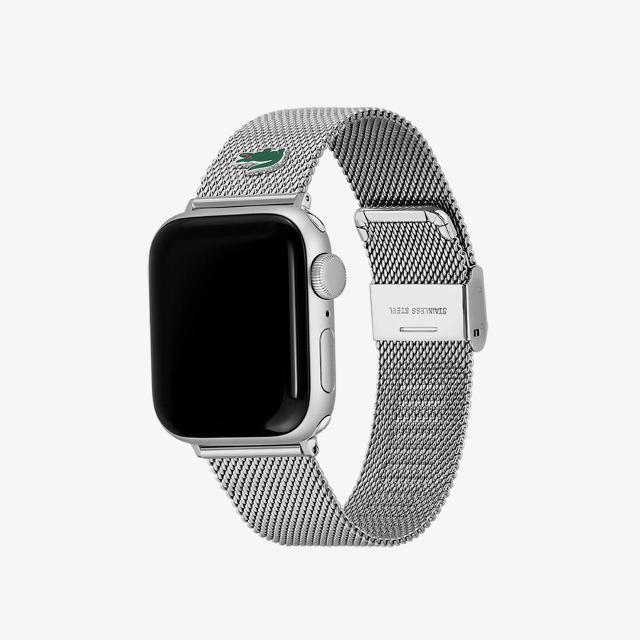 Women Lacoste Watches | Apple Watch Strap Stainless Steel Mesh Silver 000