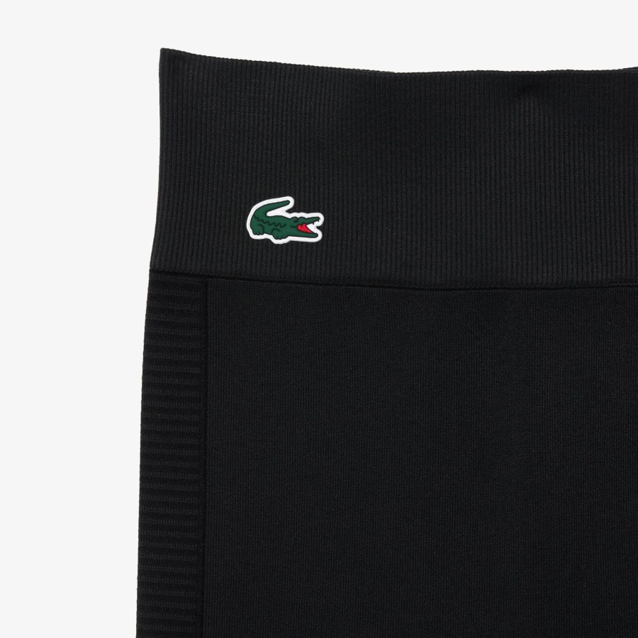 Women Lacoste Fitness & Training | Seamless Absorbent Sports Leggings Black 031