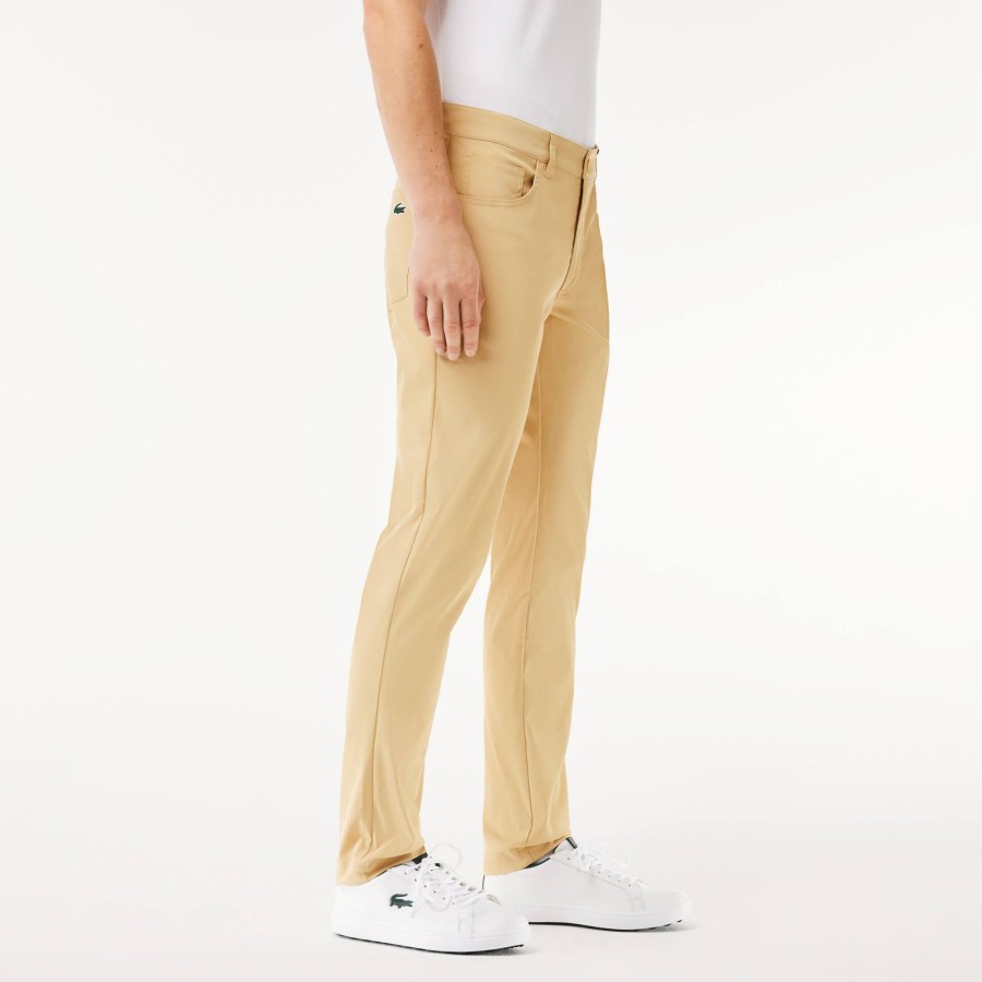 Men Lacoste Golf | Golf Trousers With Grip Band Beige