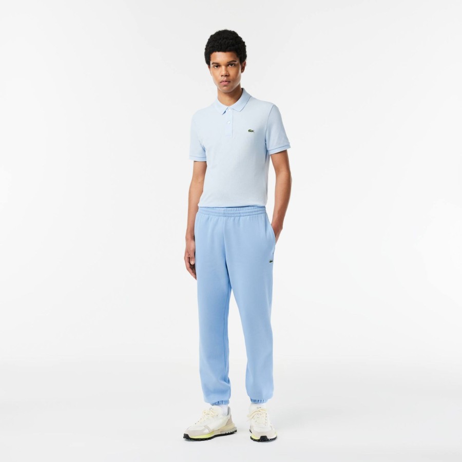 Men Lacoste Tracksuits | Men'S Lacoste Brushed Fleece Jogger Trackpants Pale Blue